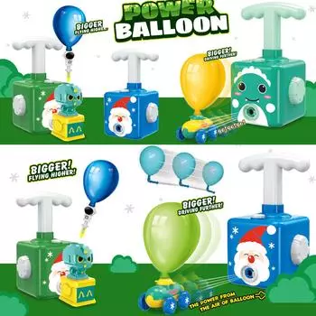 (H0826)Рождественский воздушный шар-автомобиль Санта-Клауса, пневматический автомобиль, инерционный силовой шар, автомобиль, детская игрушка