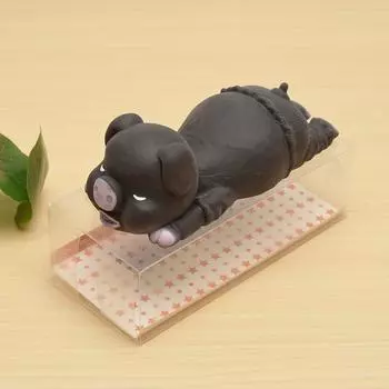 (H0826)Стресс Мягкая Пластиковая Свинья Креативная Красочная Мягкая Новинка Удерживает Давление чёрный