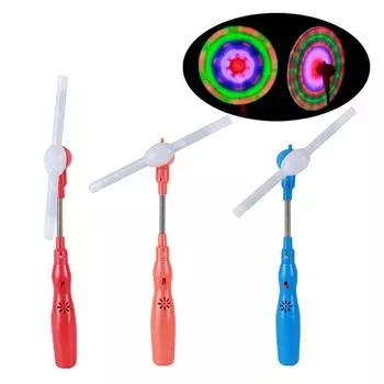 (H0826)Светодиодная светящаяся игрушка-ветряная мельница, мигающая светодиодная вращающаяся музыкальная мельница, полоса, детская игрушка в подарок, случайный цвет, 1 упаковка жёлтый