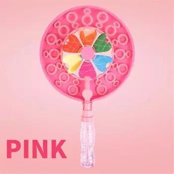 (H0826)Ветряная мельница, мыльные пузыри, палочка, подходит для игр на свежем воздухе, игр на день рождения, 100 мл розовый