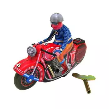 (H0826)Жесть Ностальгическая цепочка с часовым механизмом Игрушка Реквизит для фотосъемки Ностальгический мотоцикл