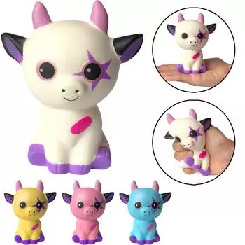 (H0915)Мягкие милые бычьи рога, медленно растущий крем, ароматические игрушки для снятия стресса, очаровательные подарки синий