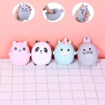 (H0915)Очаровательные животные, медленно растущие кремовые ароматические игрушки для снятия стресса белый