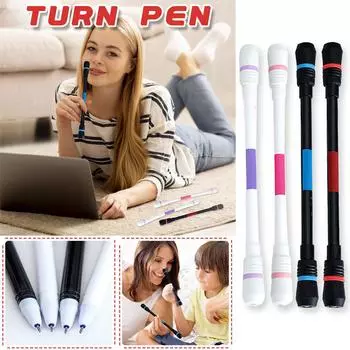 (H096)4 шт., креативная вращающаяся ручка для студентов, игровая вращающаяся ручка, стираемая ручка с синими чернилами для начинающих, инструменты для практики, детские игрушки, канцелярские принадлежности, подарки(20мл) One Size
