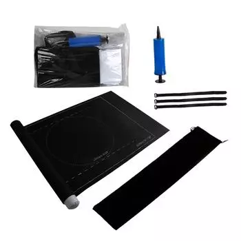 (H096)Коврик для хранения рулонов пазлов Jigroll, до 1500 деталей, с сумкой для хранения на шнурке чёрный