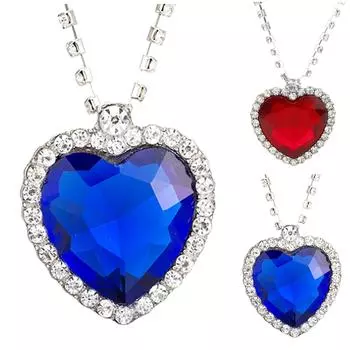 (H098)Женская мода Титаник Сердце Океана Аксессуары Ожерелье One Size синий