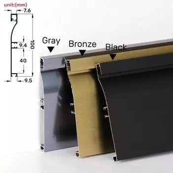 H10см(3,94 дюйма) Ультратонкий плинтус, светодиодная алюминиевая профильная полоса, настенная подсветка, угловая подсветка для кухонного бара Blackx1pcs