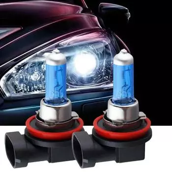 H11 100 Вт 12 В 6000 К ксеноновые газ галогенные фары Белый свет Лампы накаливания Газовые лампы Авто Галогенные лампы Лампы накаливания Фары Amagi 2pcs