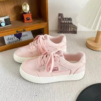 H1329 popular breathable mesh board shoes women s shoes summer breathable 2024 new bread shoes German training shoes white shoes 35 бежевый