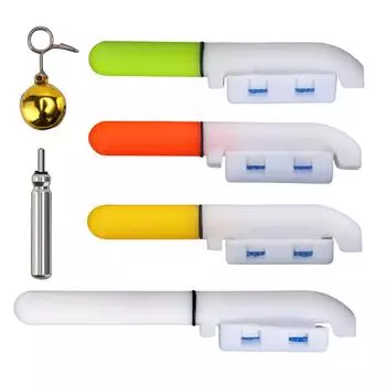 H1# 1 комплект рыболовных светящихся палочек, съемный сигнализатор поклевки с колокольчиками Yellow constant bright