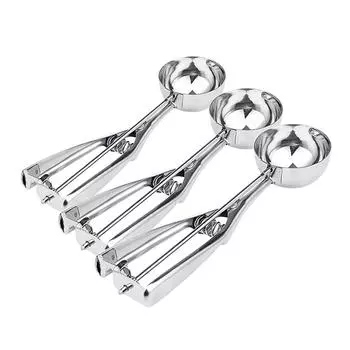 H1# 1pc 4/5/6cm Ice Cream Mash Potato Scoop Stainless Steel Spoon Handle 5cm