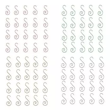 H1# 20 шт. Металлические S-образные крючки для подвешивания украшений Рождественский крючок для Рождества Новый Y golden