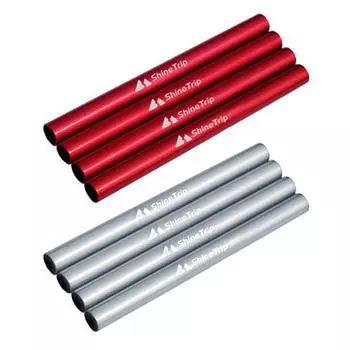 H1 # 4 шт. стержень для ремонта трубы, удлинение 13 см для ремонта трубы, аксессуары для ремонта палатки и кемпинга красный