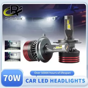 H1 H7 H11 Светодиодные фары 9005 9006 9007 H13 H4 Комплект для переоборудования светодиодов дальнего/ближнего света 9000LM 6000K Замена галогенной лампы холодного белого цвета H1