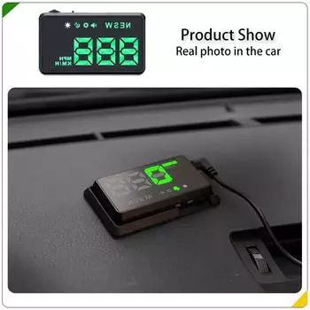 H1 HUD проекционный дисплей автомобильный GPS цифровой спидометр USB проектор скорости на лобовое стекло универсальный измеритель скорости для автомобильных принадлежностей No T3U9 чёрный