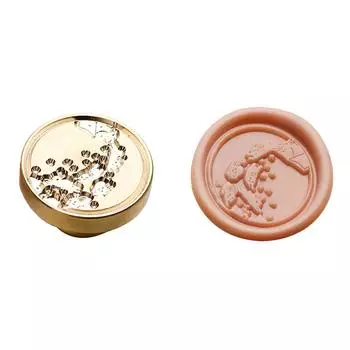 H1# Милые питомцы серии Медная голова 3D Рельефная восковая запечатывающая медная голова для свадьбы C H