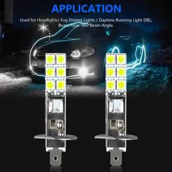 H1 Противотуманные фары H1 H1-12SMD-5050 Комплект светодиодов 12A 12V-24V