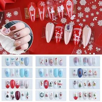 H1# Рождественская снежинка наклейка для ногтей самоклеящийся инструмент для маникюра (1217)