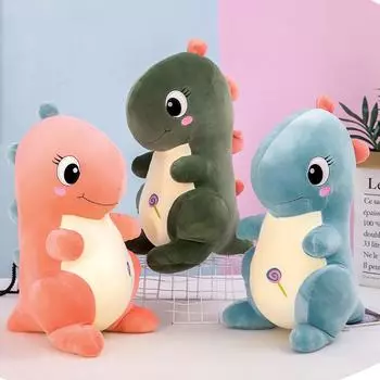 (H20)Новая милая Dnd удобная плюшевая игрушка-динозавр на спинку дивана синий