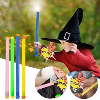 (H20)Пластиковая шумная звуковая трубка или палка. Пластиковая шумная игрушка или забавная звуковая панель. 39*3*3 cm розовый