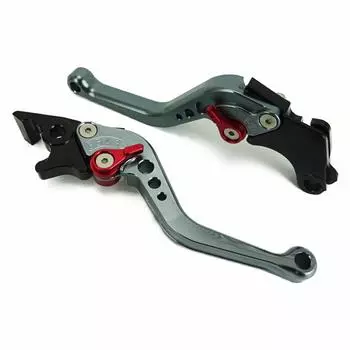 H216 Gray Honda Brake Clutch Lever 6 Level Adjustment Short Suitable for CL250 Monkey 125 GROM 400X CBR400R (Red) etc.