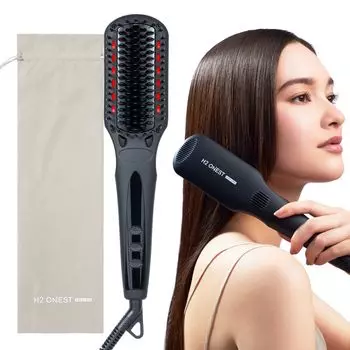 H2 ONEST Straight Heat Brush ионный инфракрасный обогреватель двойной Регулировка температуры от до Совместимость с зарубежными странами Поставляется с оригинальной сумкой