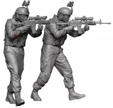 H3 Model Current Korean ROKA Special Forces Set of 2 Resin Kit HS48039 1/48