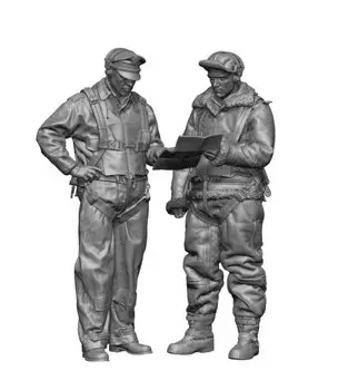 H3 Model World War II US Army Air Force Bomber Pilot Crew Resin Kit HS32001 Molding Color 1/32 &