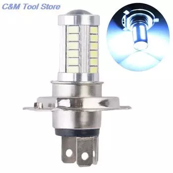 H4 33SMD светодиодные лампы для мотоциклетных фар 800LM 6500K светодиодные дневные ходовые огни для мотоциклов автомобильные фары H4