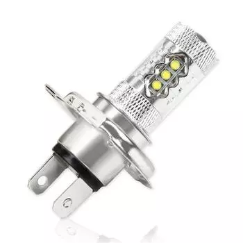 H4 80 Вт Сверхяркий COB LED Фара для квадроцикла, мотоцикла, Hi/Lo луч, передняя лампа