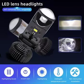 H4 Bi-LED 20000LM Canbus 90W Mini Projector Lens Автомобильная лампа Комплект для переоборудования Hi / Lo Beam Right-Hand Headlight Left-hand Drive