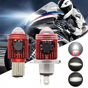 H4 LED Moto BA20D Светодиодные лампы для мотоциклов, линзы CSP, белые, желтые лампы Hi Lo, аксессуары для скутеров BA20D 1 piece