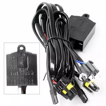 H4 реле жгут проводов Hid Hi/Lo контроллер для автомобильных фар биксеноновые линзы проектора модернизированная водонепроницаемая лампа 35 Вт/55 Вт