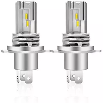 H4 светодиодная лампа 6500K для автомобильных фар, яркий ослепительный свет, сменная галогенная лампа и ксеноновая фара (2 шт.)