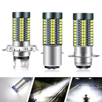 H4 светодиодная мото лампа H6 BA20D мотоциклетная фара 12 В 6000 К 126 шт. чипы P15D светодиодная лампа автомобильные фары лампы Lampada Hi Lo Light