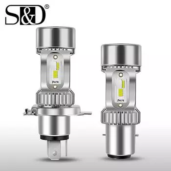 H4 Светодиодные лампы для фар мотоциклов Ba20D H6 H4 Hi-Lo 3200LM 6000K Светодиодные лампы для мотоциклов HS1 Освещение Электрические автомобильные фары BA20D H6