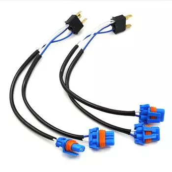 H4 to 9006 / 9005 Headlight Bulb Conversion Sockets Wiring Harness 100w 2pcs