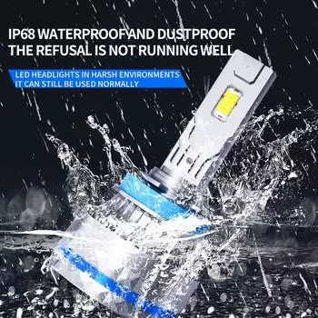 H7 светодиодные лампы Canbus для автомобильных фар 300 Вт 130000 лм H4 светодиодные лампы H9 H11 HB3 9005 HB4 9006 H1 9012 Hir2 6000 К CSP 12 В турбо противотуманные фары 9012(HIR2)