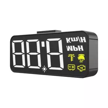 H90S 3,7-дюймовый универсальный автомобильный проекционный дисплей, цифровой спидометр, температура воды, напряжение, пробег чёрный