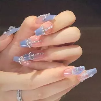H Living Nail Tip Искусственные ногти Небесно-голубой HY257, 1 комплект, разные цвета