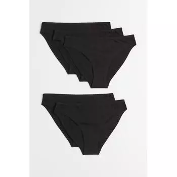 H M 5 pack panty black