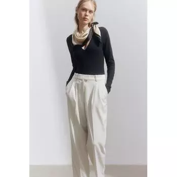 H M 9 part pants pale beige
