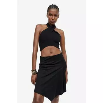 H&M Асимметричная юбка черная 1182946001