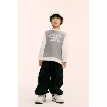 H M Balloon Leg Denim Jogger Pants Navy Blue