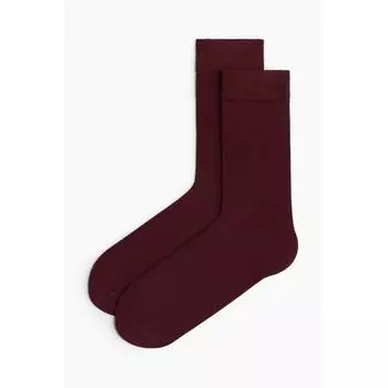 H M Bamboo Blend Socks Burgundy