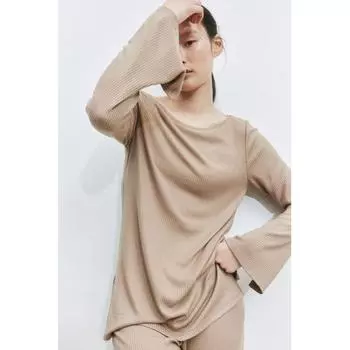 H M boat neck sweater beige