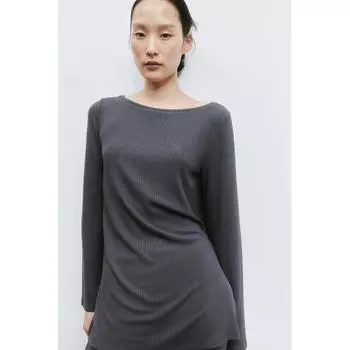 H M boat neck sweater dark grey
