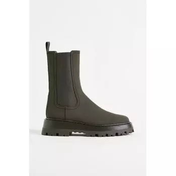 H M Chelsea Boots Dark Green