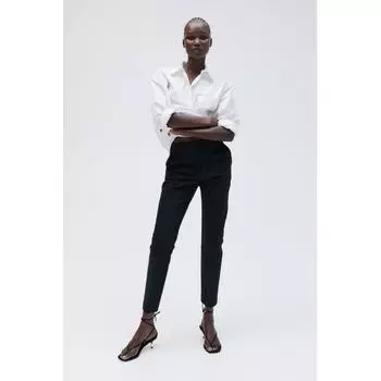 H M cigarette pants navy