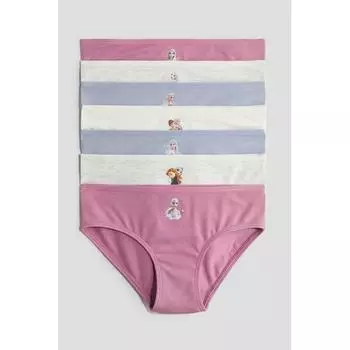 H M Cotton Panty 7 Piece Set Pink Frozen